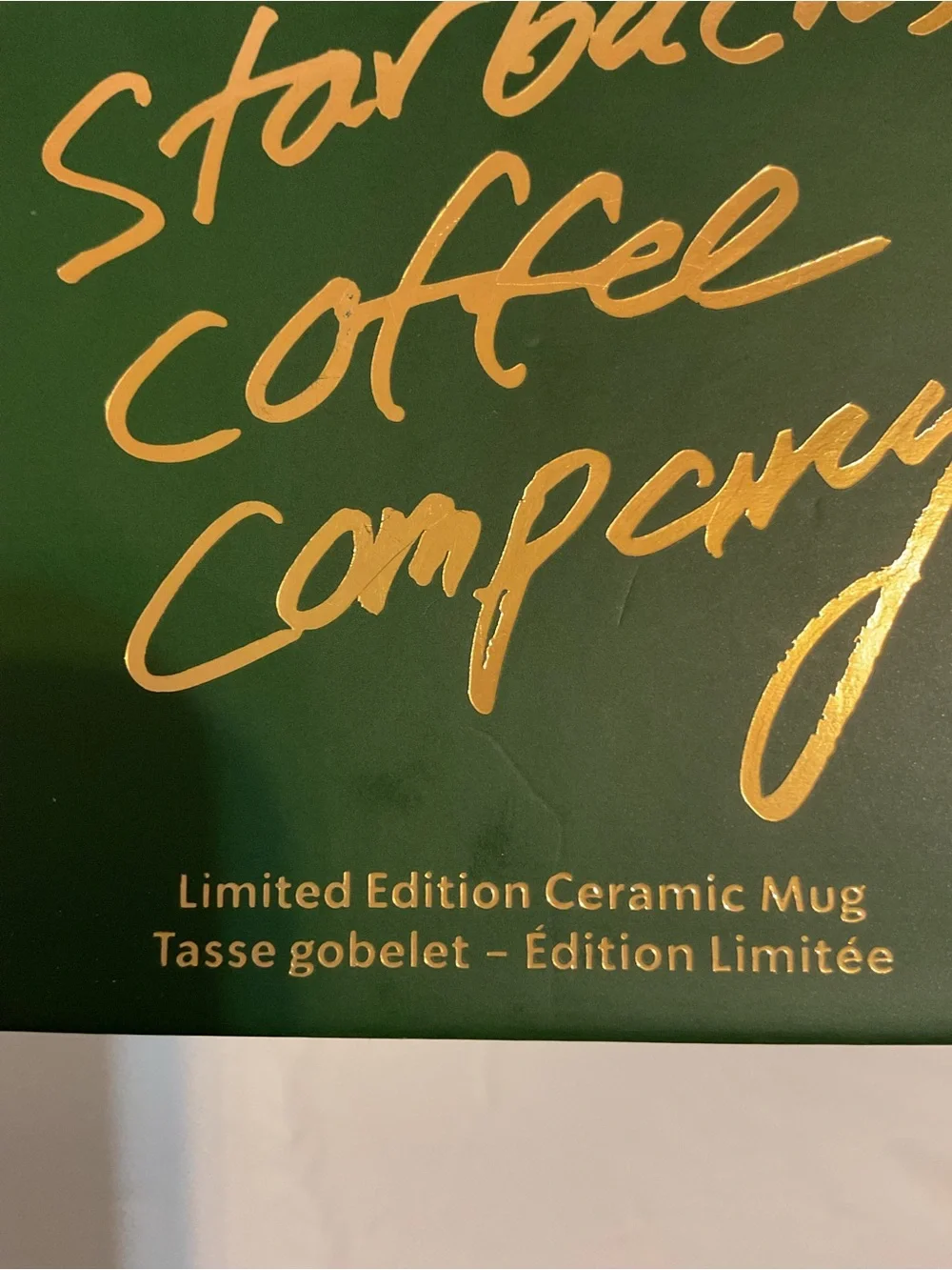 Starbucks Limited Ed 14oz Ribbed Mug w/ Gold Siren Medallion Cup & Latte Charm